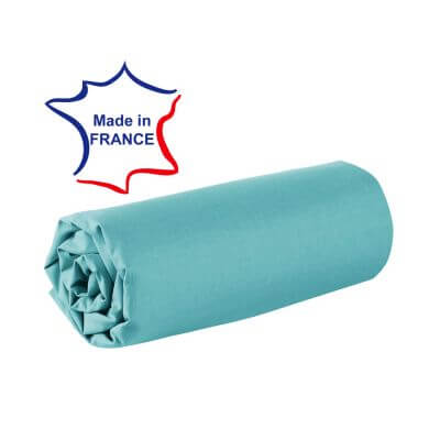 Drap housse - 90 x 200 cm - 100% coton - 57 fils - France