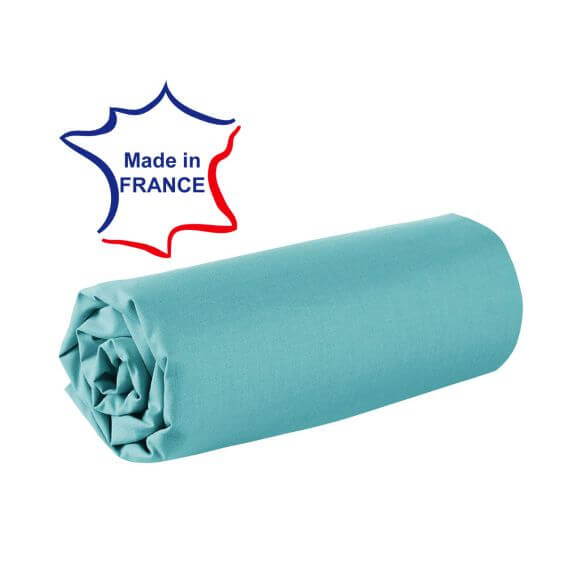 Drap housse - 90 x 200 cm - 100% coton - 57 fils - France