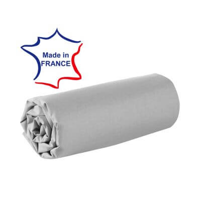 Drap housse - 90 x 200 cm - 100% coton - 57 fils - France