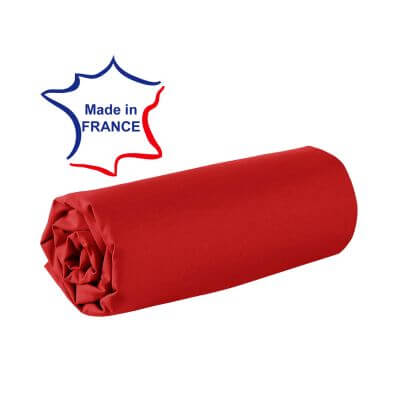 Drap housse - 90 x 190 cm - 100% coton - 57 fils - France