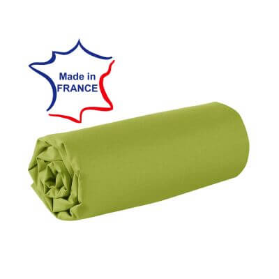 Drap housse - 90 x 190 cm - 100% coton - 57 fils - France