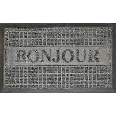 Tapis d'entrée antidérapant - 45 x 75 cm - Bonjour