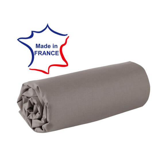 Drap housse - 120 x 190 cm - 100% coton - 57 fils - France