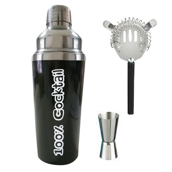 Coffret Cocktail - Shaker, accessoires et 4 recettes Coffret Cocktail - Shaker, accessoires et 4 recettes