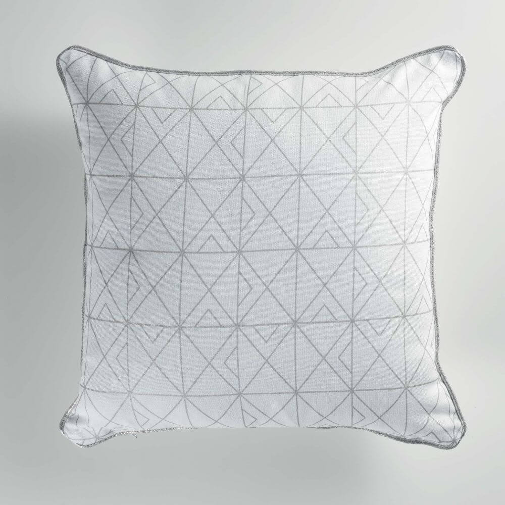 Coussin 40 X 40 Cm Quadris Metallise Deux Coloris