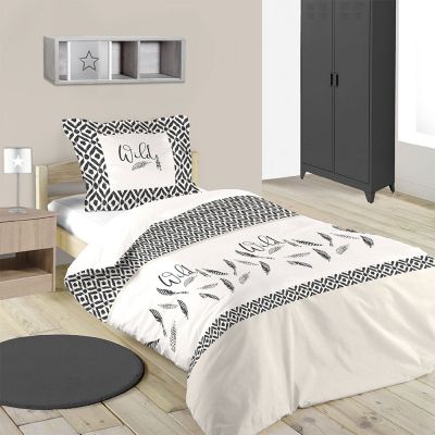 Housse de couette - 140 x 200 cm + 1 taie - Far-west, plumes indiennes