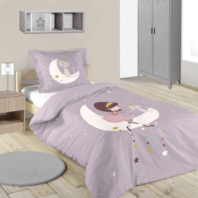 Housse de couette - 140 x 200 cm + 1 taie - Louise, la lune