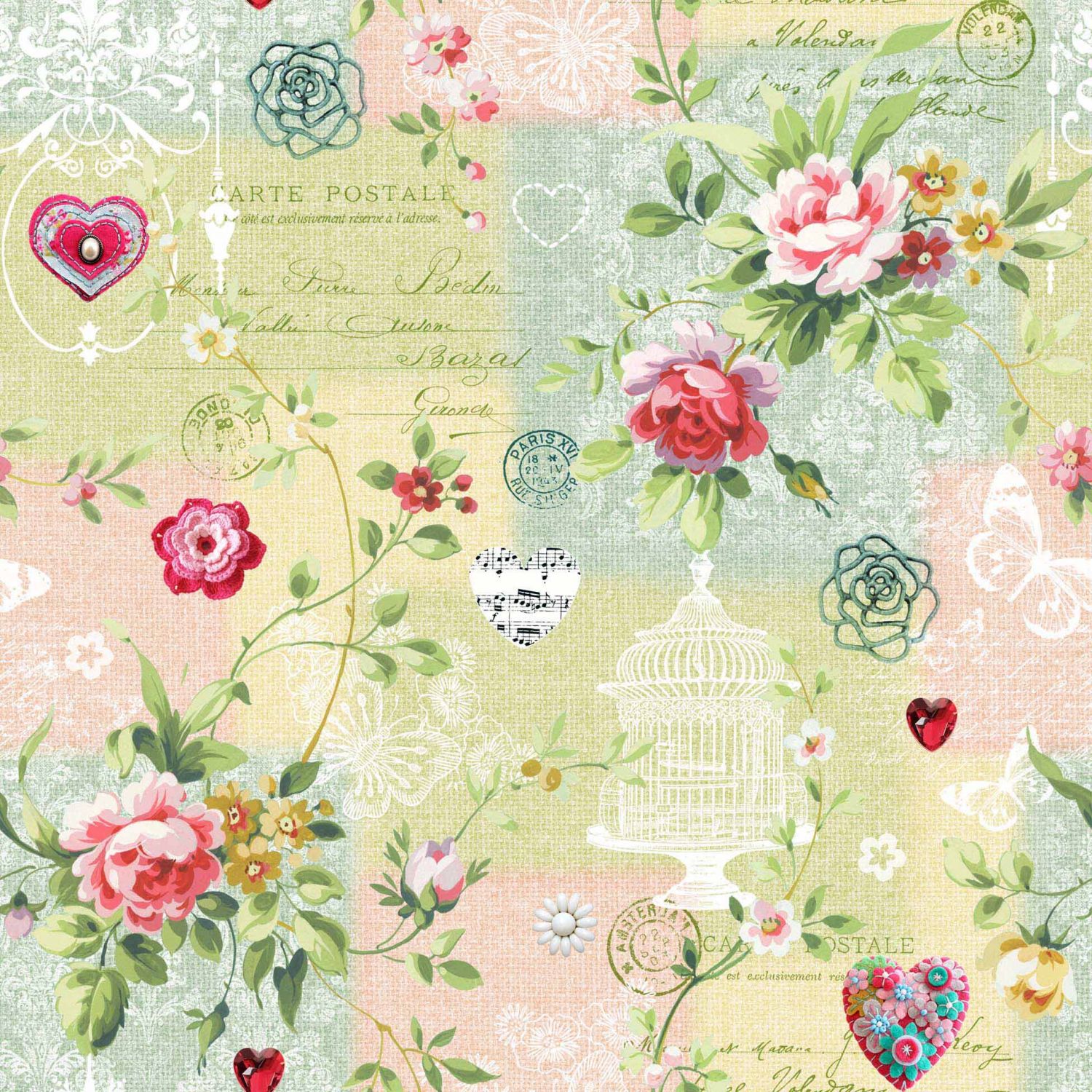 Toile cirée au mètre Palmier exotique Largeur 140 cm