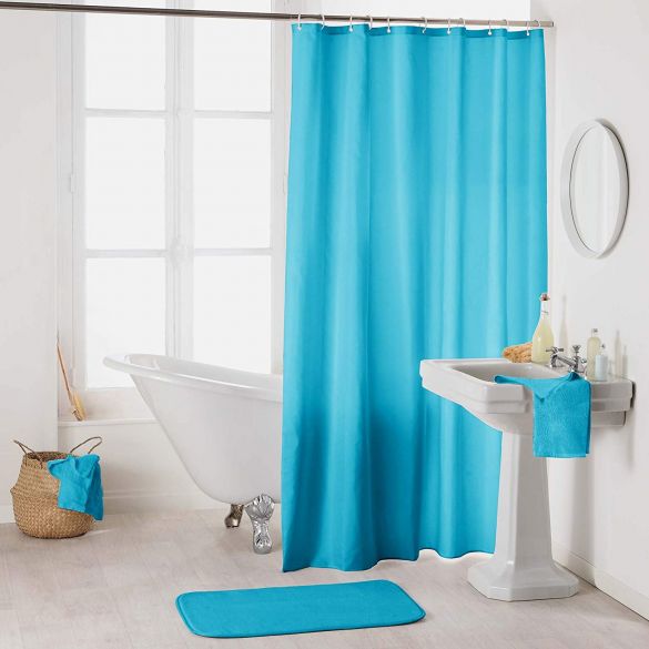 Rideau douche - Crochets - 180 x 200 cm - Essencia - Uni Rideau douche - Crochets - 180 x 200 cm - Essencia - Uni