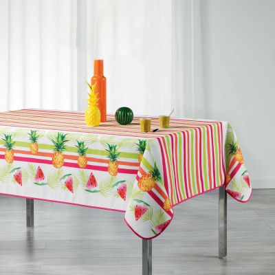 Nappe rectangle - Ananas et pastèque - 150 x 200 cm - Polyester