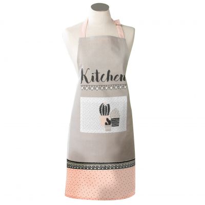 Tablier avec poche - Cactus rose - Kitchen - 60 x 84 cm - Coton