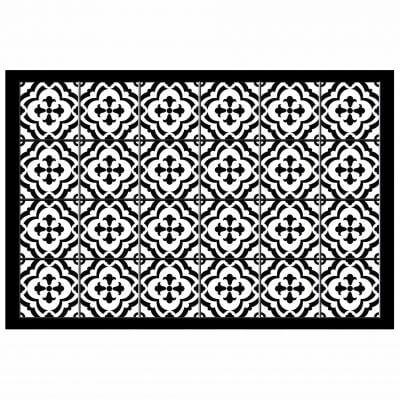 Tapis rectangle - Faïence et mosaïque - 50 x 75 cm - Vinyle
