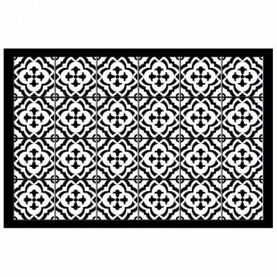 Tapis rectangle - Faïence et mosaïque - 50 x 75 cm - Vinyle