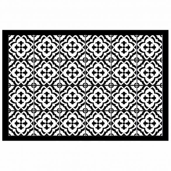 Tapis rectangle - Faïence et mosaïque - 50 x 75 cm - Vinyle