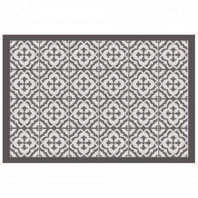 Tapis rectangle - Faïence et mosaïque - 50 x 75 cm - Vinyle