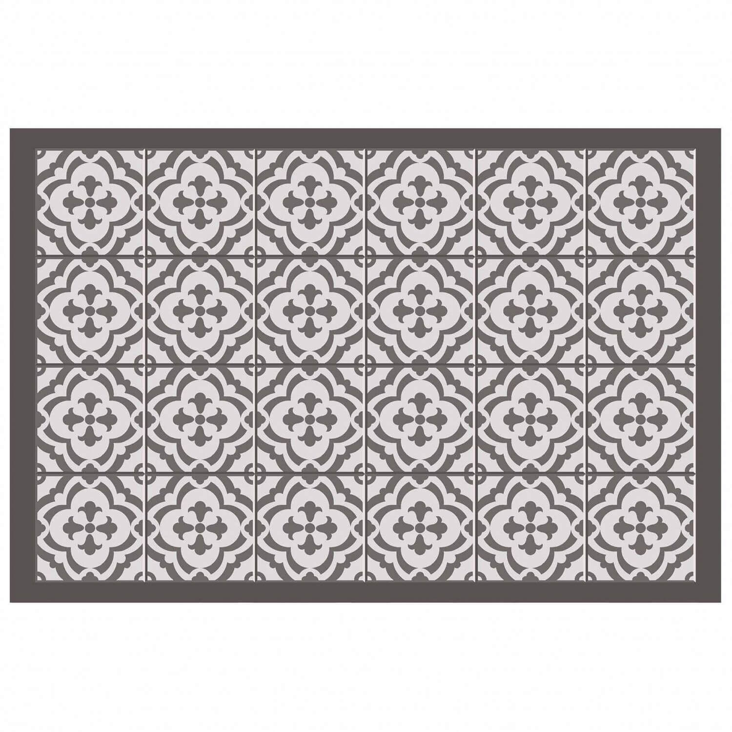 Tapis rectangle - Faïence et mosaïque - 50 x 75 cm - Vinyle