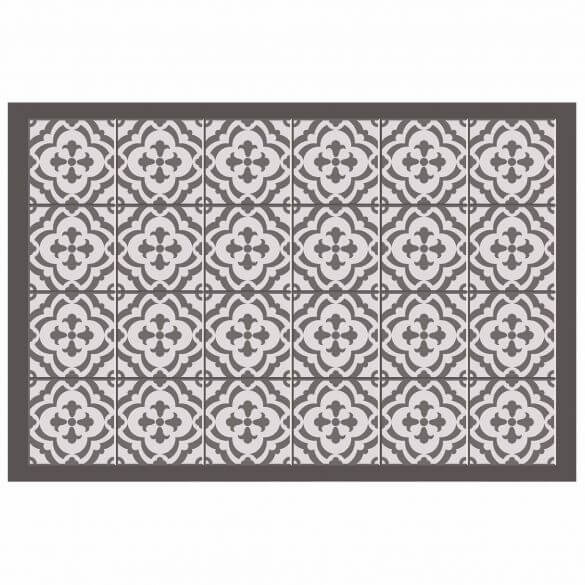 Tapis rectangle - Faïence et mosaïque - 50 x 75 cm - Vinyle