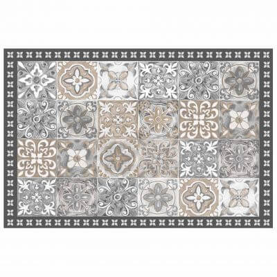 Tapis rectangle - Mosaïque et faïence - 50 x 75 cm - Vinyle