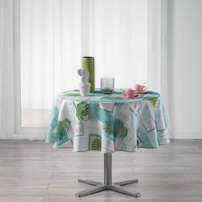 Nappe ronde - Attrape-rêves et palmier - Diamètre : 180 cm - Polyester