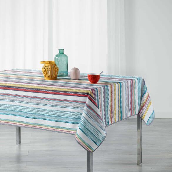 Nappe rectangle - Motifs mexicains - 150 x 240 cm - Polyester