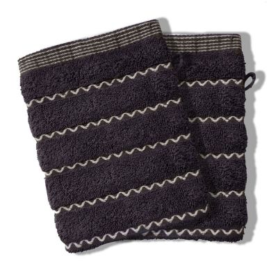 Lot de 2 gants - Vague - 16 x 21 cm - Éponge - 100% coton