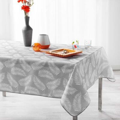 Nappe anti tache rectangulaire - 150 x 240 cm - Polyester - Feuilles de palmier