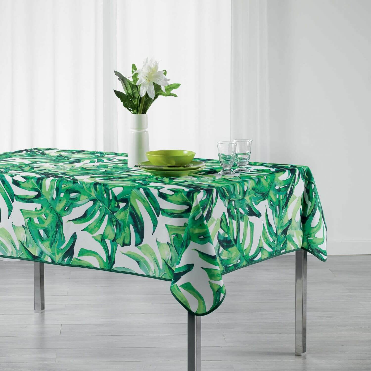 Nappe De Table Rectangulaire En Tissu Uni Simple, Anti-chaud, Imperméable,  Nappe En Lin, Mode en ligne