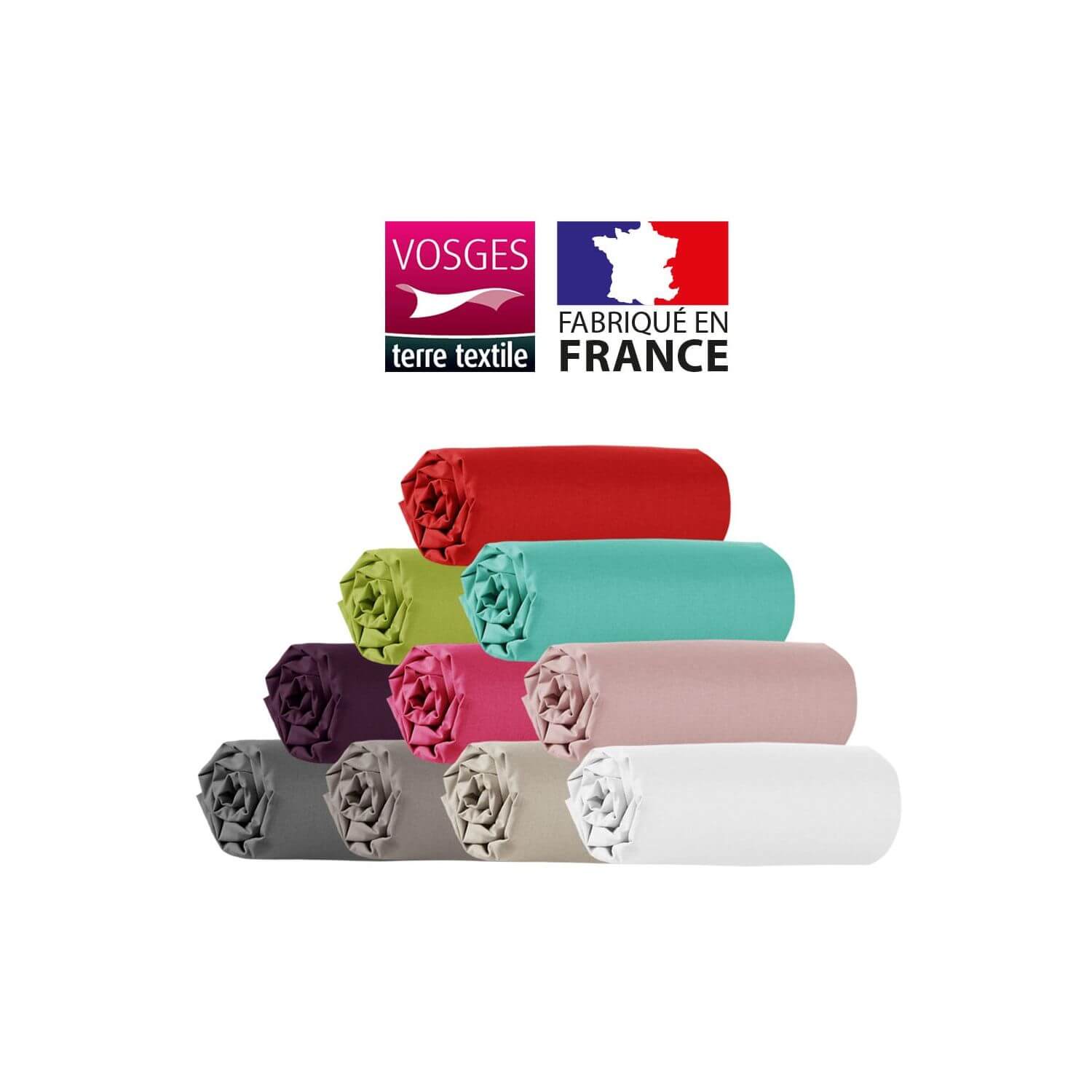 Drap housse 100 % coton spécial clic-clac cotoval