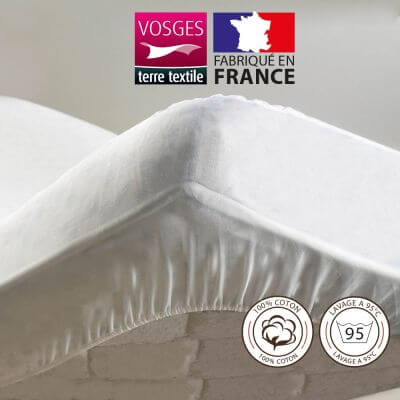 Drap housse GENERIQUE Drap housse 200x200 cm 100% coton 57/fils France