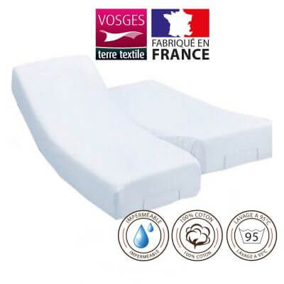 Alèse protège-matelas 160 x 200 cm imperméable lit électrique France