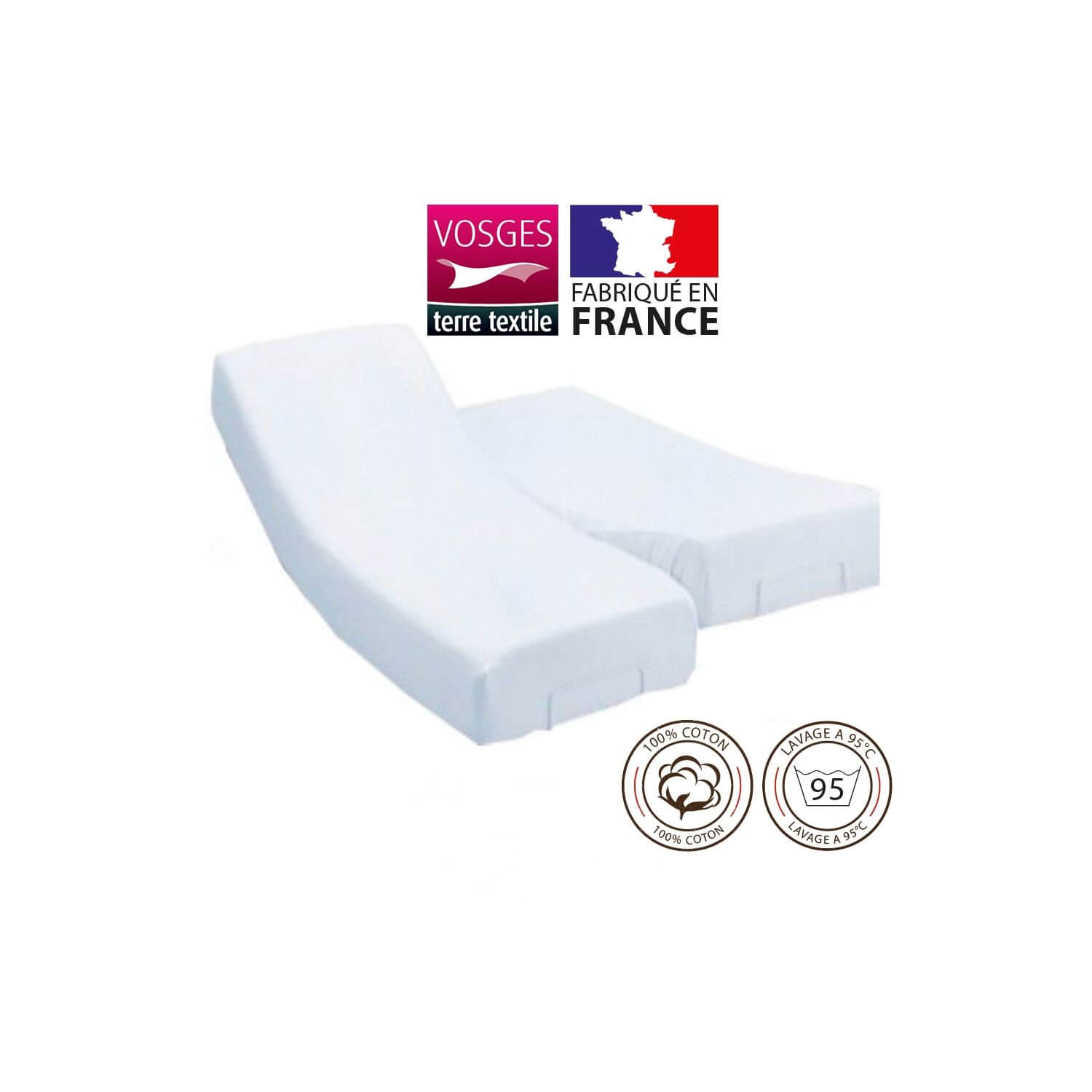 Protège Matelas Molleton Coton Élastomère 200g/m² 140x190 Drap Housse