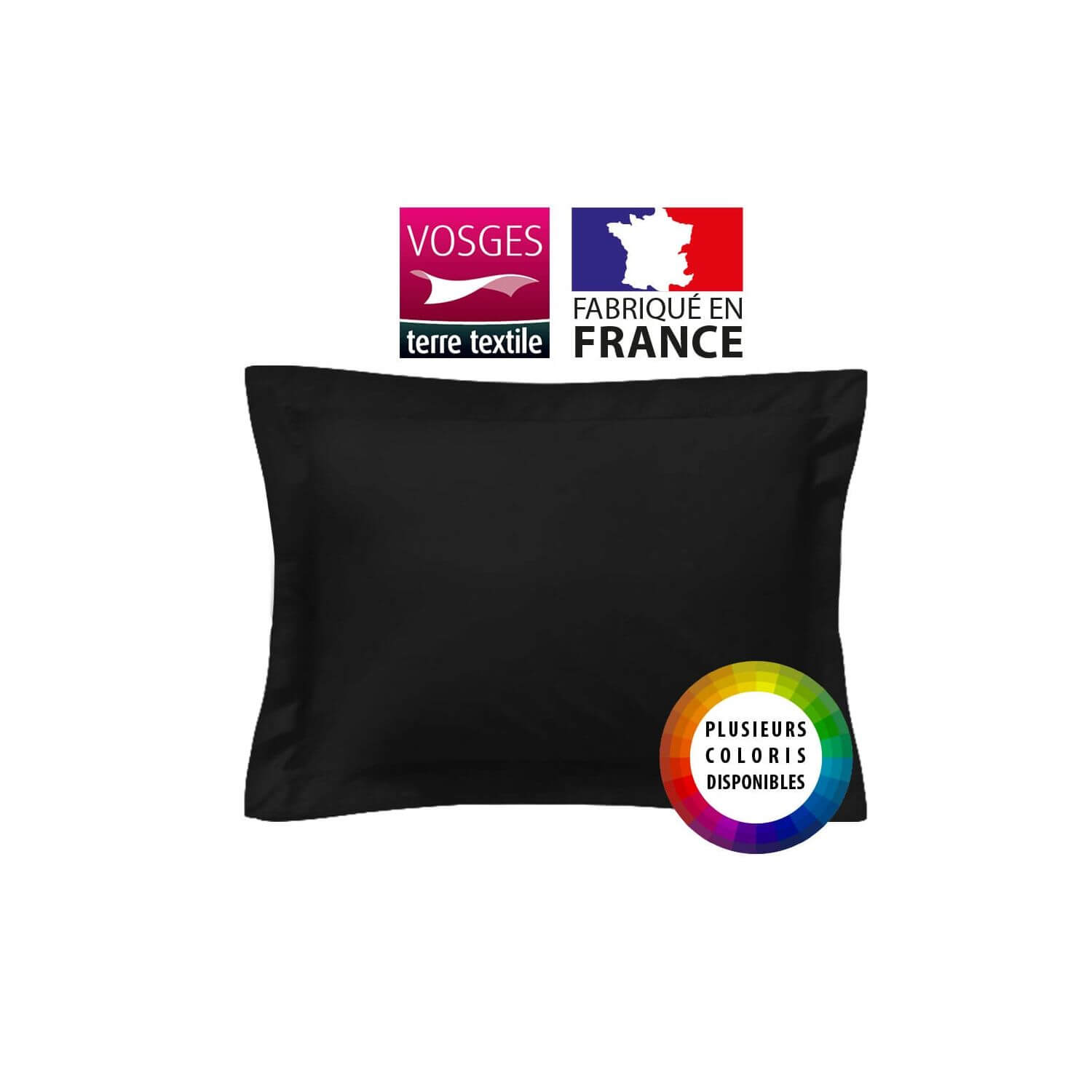 Taie d'oreiller rectangle - 50 x 75 cm - 100% coton - France