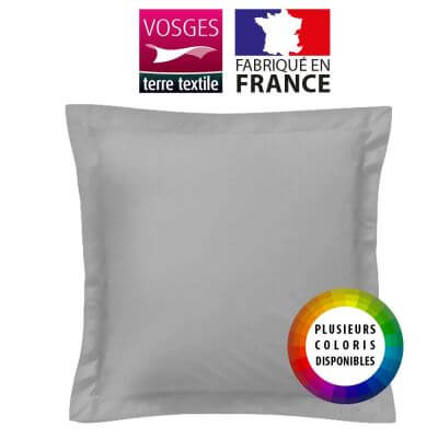 Taie d'oreiller carrée - 65 x 65 cm - 57 fils - 100% coton - France