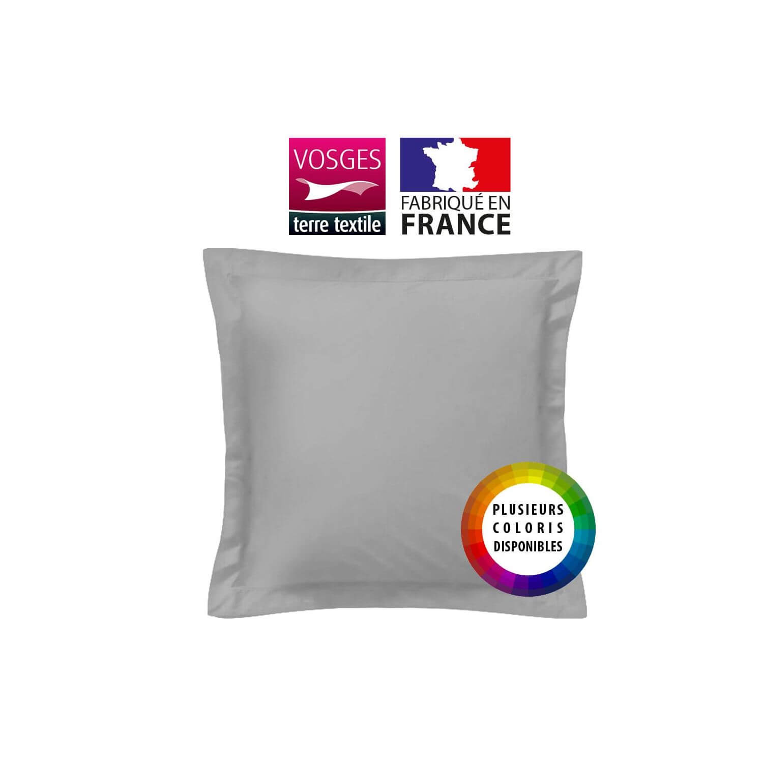 Taie D'Oreiller 63X63 Cm Carrée-Lot De 2 Taies D Oreiller-Blanc-100% Coton  Bio 57 Fils - Cm2 Certifié Sans Substances [x9424] - Cdiscount Maison