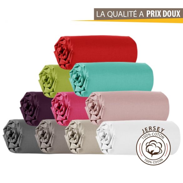 Drap housse - 90 x 190 cm - Jersey Drap housse - 90 x 190 cm - Jersey