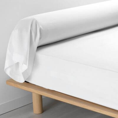 Taie de traversin - 85 x 185 cm - Percale - 78 fils - Uni