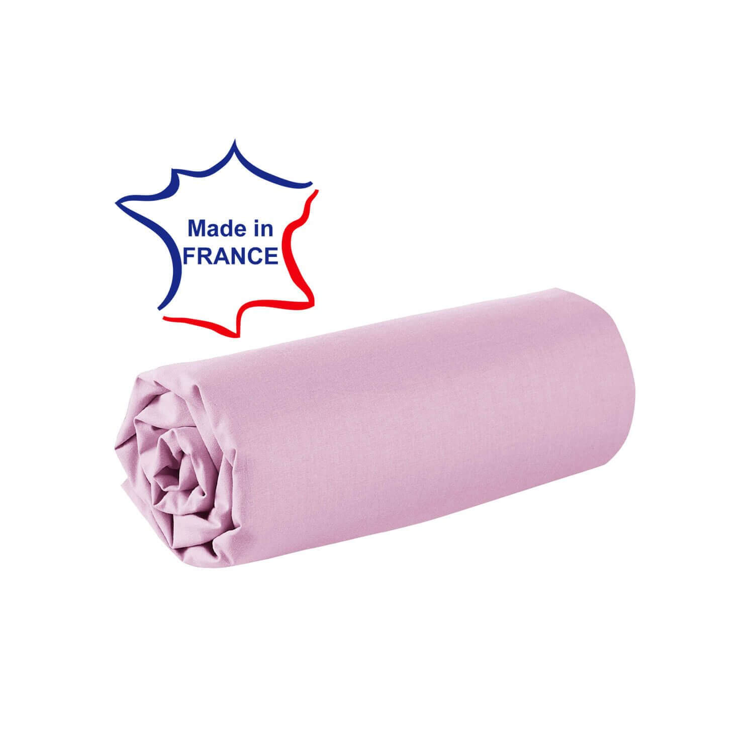 Drap housse 160 x 200 cm 100 coton 57 fils France