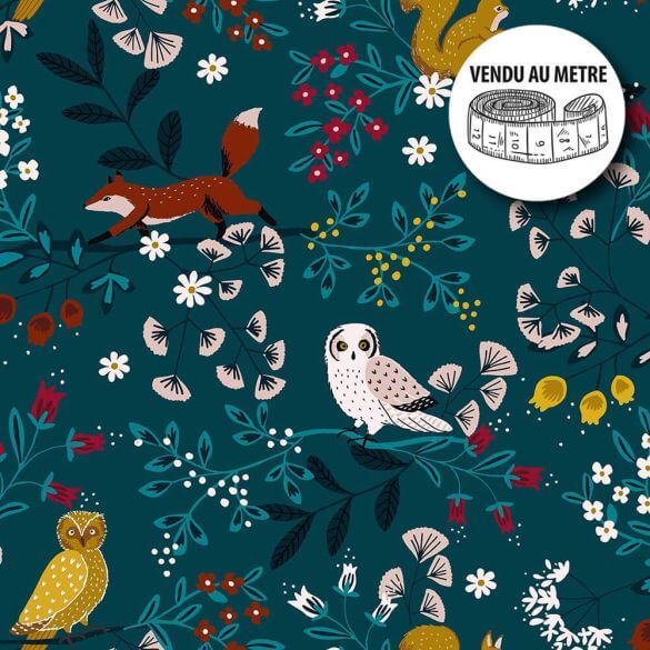 Toile cirée au mètre - Largeur 140 cm - Fleurs et animaux Toile cirée au mètre - Largeur 140 cm - Fleurs et animaux