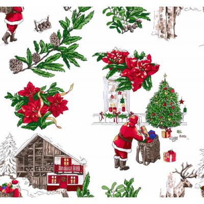 Toile cirée au mètre - Largeur 140 cm - Décembre - Différents coloris
