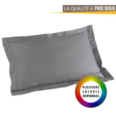 Taie d'oreiller rectangle - 50 x 70 cm - Point bourdon - 57 fils - Uni