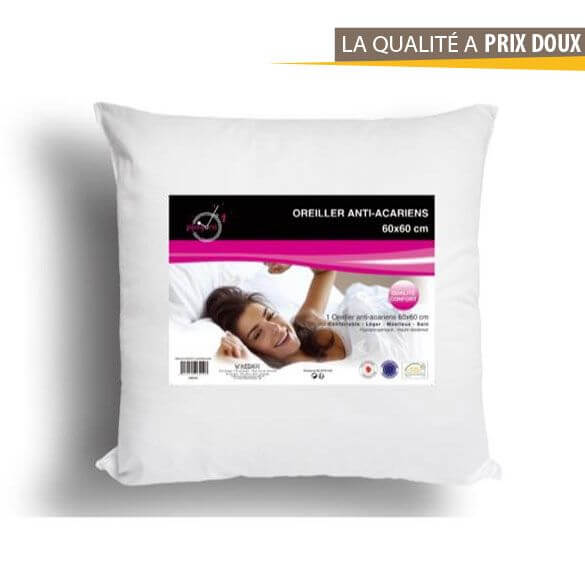 Oreiller anti-acariens - 60 x 60 cm