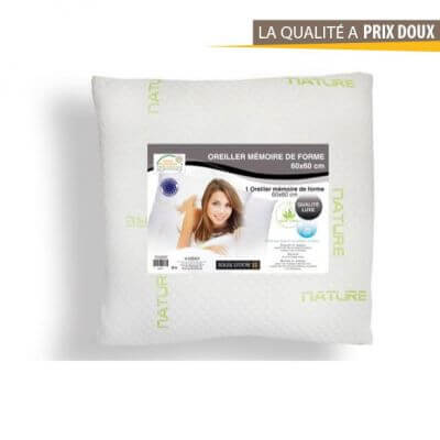 Taie d'oreiller carrée - 63 x 63 cm - Percale - 78 fils - Uni