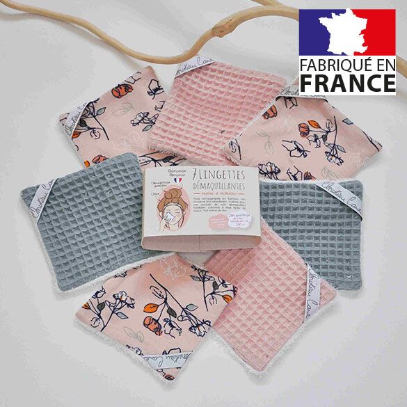 7 Lingettes démaquillantes lavables et réutilisables - Made in France 7 Lingettes démaquillantes lavables et réutilisables - Made in France