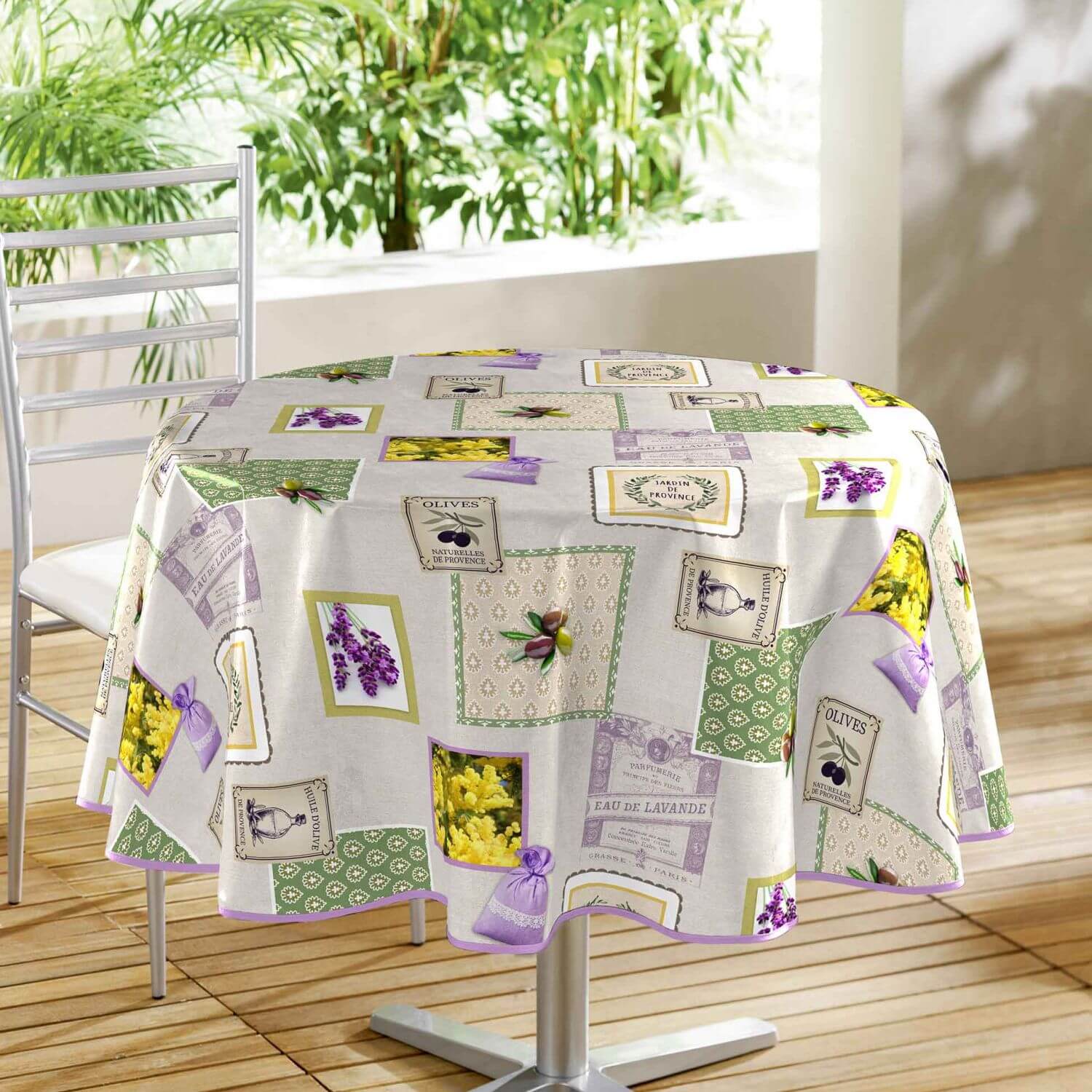 Nappe toile cirée ronde - Diamètre 160 cm - Provence