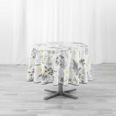 Nappe antitache ronde - Diamètre 180 cm - Florale