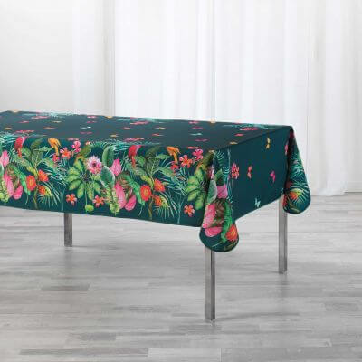 Pack floral Tissus : anti tâche & imperméable ⚜️ nappe 180/200cm ou  150/200cm ⚜️6 serviettes de table ⚜️Set de table avec support en…