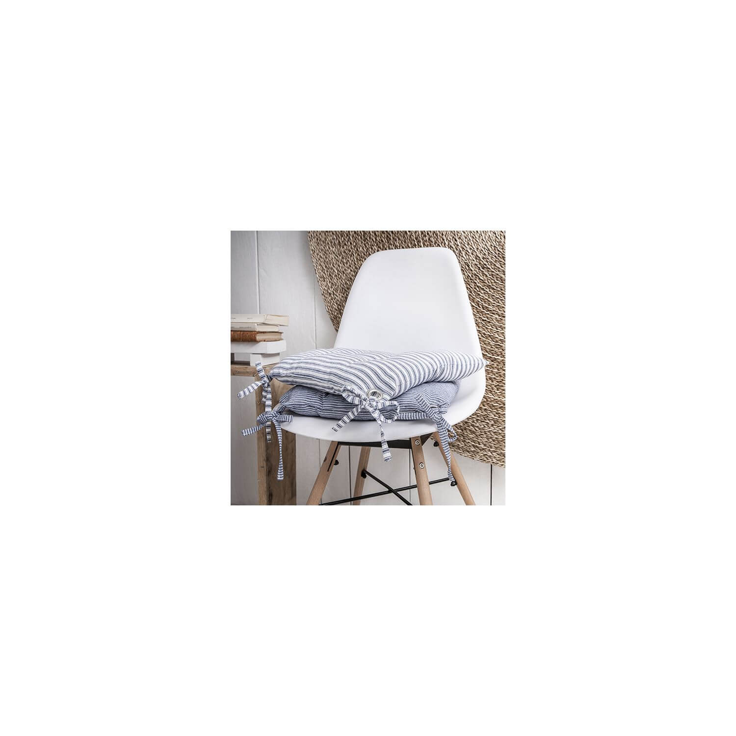 Galette de chaise - 40 x 40 cm - Rayures