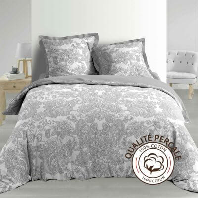 Housse de couette - 240 x 220 cm + taies - Percale 78 fils - Mandalas