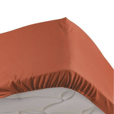 Drap housse - 140 x 190 cm - Percale - 78 fils - Uni