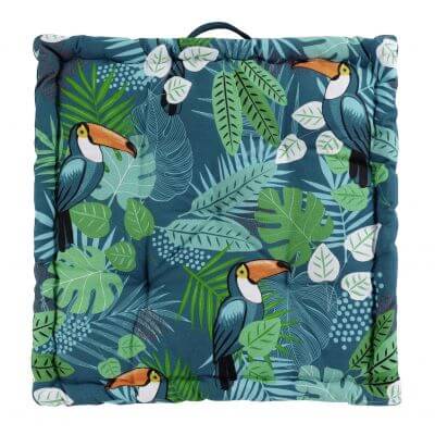 Coussin de sol garni - 60 x 60 cm x 10 cm - Pacifique - Uni